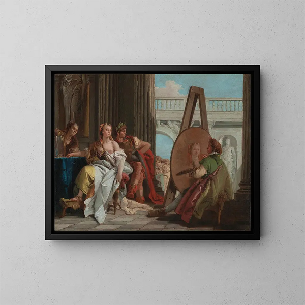 Alexandre le Grand et Campaspe dans l'atelier d'Apelle - Giovanni Battista Tiepolo — kehystetty taideteos seinällä