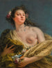 Portrait d'une dame en Flore - Giovanni Battista Tiepolo — näkymä teoksesta