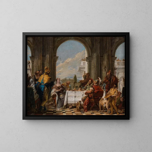 Le Banquet de Cléopâtre - Giovanni Battista Tiepolo — kehystetty taideteos seinällä