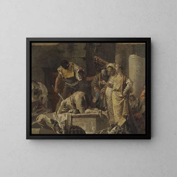 La décapitation de saint Jean-Baptiste - Giovanni Battista Tiepolo — kehystetty taideteos seinällä
