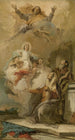 L'Immaculée Conception Joachim et Anne recevant la Vierge Marie de Dieu le Père - Giovanni Battista Tiepolo — näkymä teoksesta