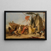 Giovanni Battista Tiepolo - Maalaus Antoine ja Kleopatran kohtaaminen — kehystetty taideteos seinällä