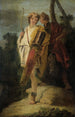 Jeune homme avec arc et grand carquois et son compagnon avec un bouclier - Giovanni Battista Tiepolo — näkymä teoksesta