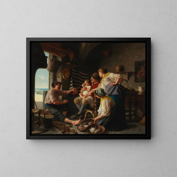 Kolme sukupolvea - Giovanni Battista Torriglia — kehystetty taideteos seinällä