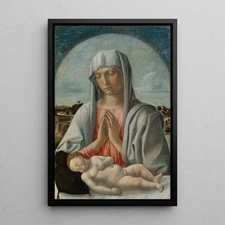 Giovanni Bellini - Madonna Adoring the Sleeping Child.webp