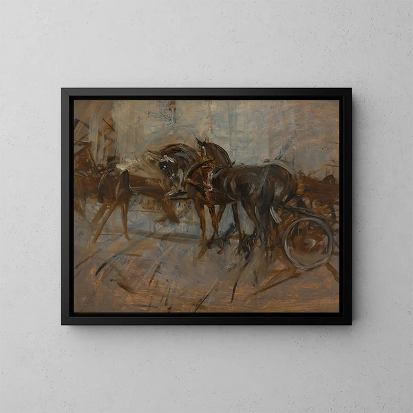 Calèche - Giovanni Boldini — kehystetty taideteos seinällä