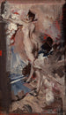 Naisalaston tiikerinnahalla - Giovanni Boldini — näkymä teoksesta