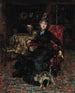 Nainen istuu kissan kanssa - Giovanni Boldini — näkymä teoksesta