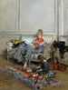Nuori nainen virkkaamassa - Giovanni Boldini — näkymä teoksesta