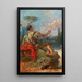 Paris omistaa omenan - Giovanni Domenico Tiepolo — kehystetty taideteos seinällä
