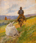Buttero à cheval et mule blanche - Giovanni Fattori — näkymä teoksesta