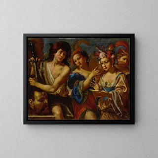 Le Triomphe de David - Giovanni Francesco Guerrieri — kehystetty taideteos seinällä