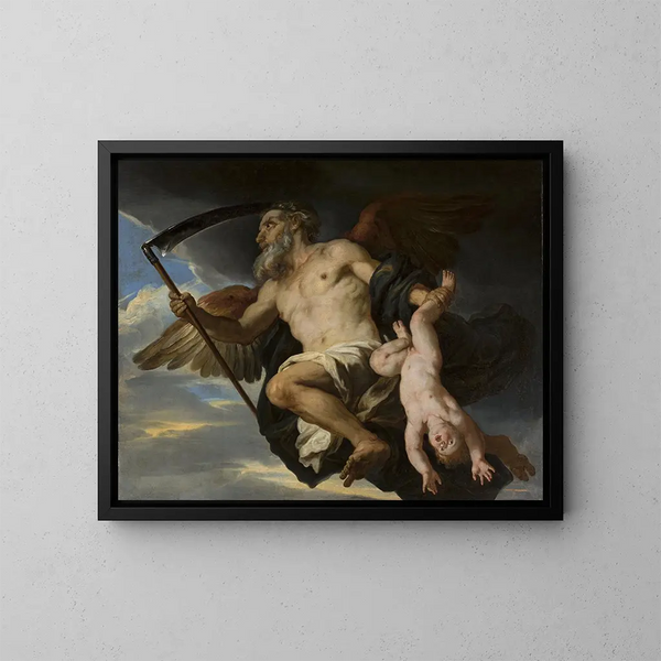 Chronos - Giovanni Francesco Romanelli — kehystetty taideteos seinällä