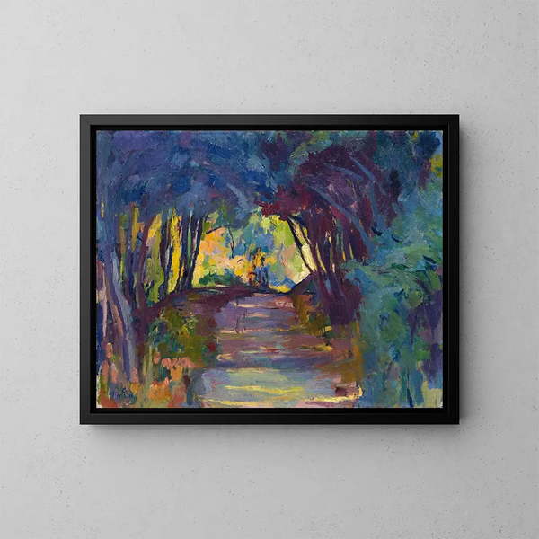 Sentier forestier - Giovanni Giacometti — kehystetty taideteos seinällä