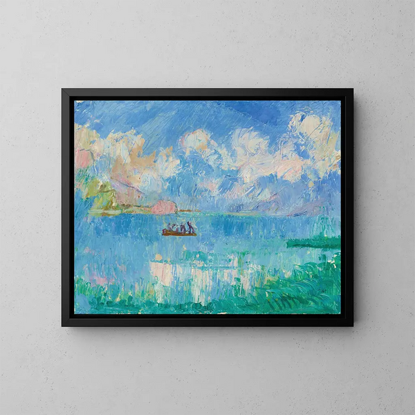 Kalastajat - Giovanni Giacometti — kehystetty taideteos seinällä
