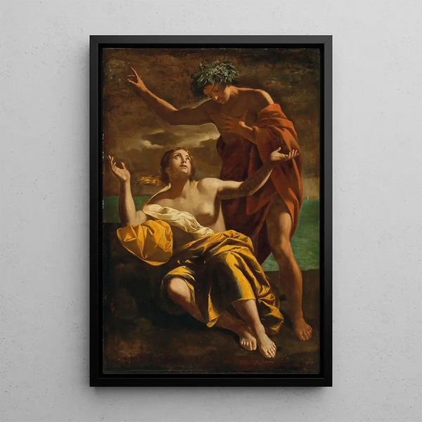 Bakkus ja Ariadne - Giovanni Giacomo Semenza — kehystetty taideteos seinällä