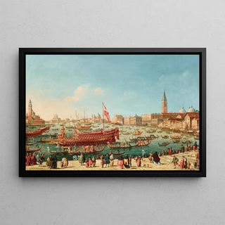 Giovanni Grubacs - The Doge on the Bucintoro near the Riva di SantElena Venice.webp