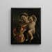 La Vierge à l'Enfant avec le petit saint Jean-Baptiste - Giovanni Lanfranco — kehystetty taideteos seinällä