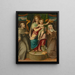 La Vierge à l'Enfant avec saint François et sainte Claire - Giovanni Maria Butteri — kehystetty taideteos seinällä