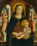 La Vierge à l'Enfant trônant avec deux anges - Giovanni Mazone — näkymä teoksesta