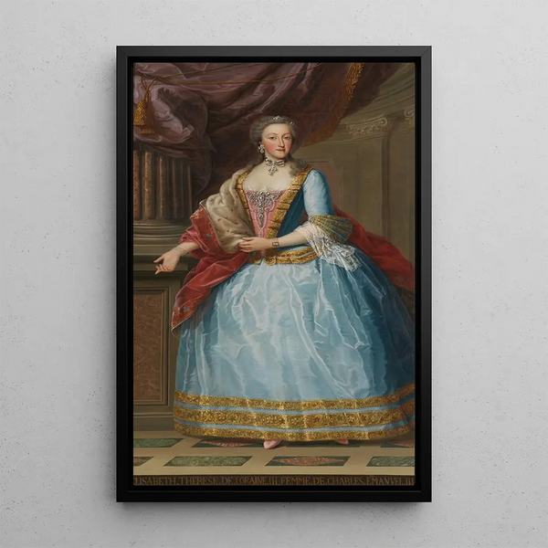 Elisabeth Lorraine muotokuva - Giovanni Panealbo — kehystetty taideteos seinällä