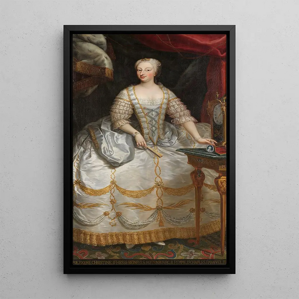 Polyxène Hesse-Rheinfels-Rotenburgin muotokuva 1706-1735 - Giovanni Panealbo — kehystetty taideteos seinällä