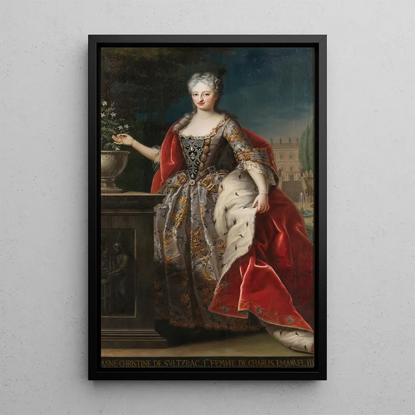 Anne Christine Sulzbachin muotokuva 1704-1723 - Giovanni Panealbo — kehystetty taideteos seinällä