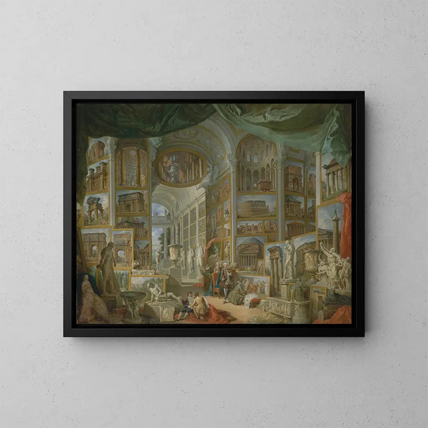 Rooman antiikista - Giovanni Paolo Panini — kehystetty taideteos seinällä