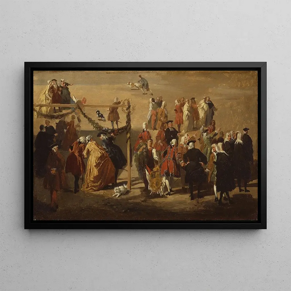 Festival Piazza Navonalla - Giovanni Paolo Panini — kehystetty taideteos seinällä