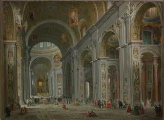 Giovanni Paolo Panini - Interior of Saint Peters Rome.webp