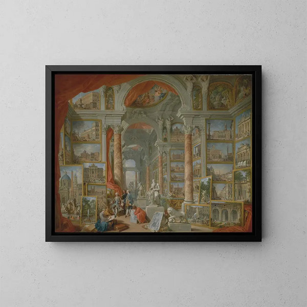 Rooma moderni - Giovanni Paolo Panini — kehystetty taideteos seinällä