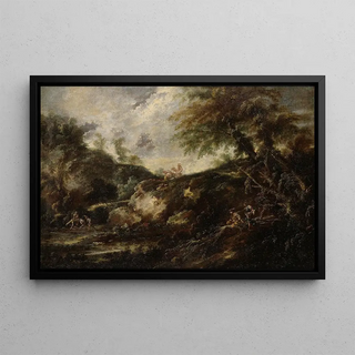 Giovanni Peruzzini - Figures In A Wooded Landscape.webp