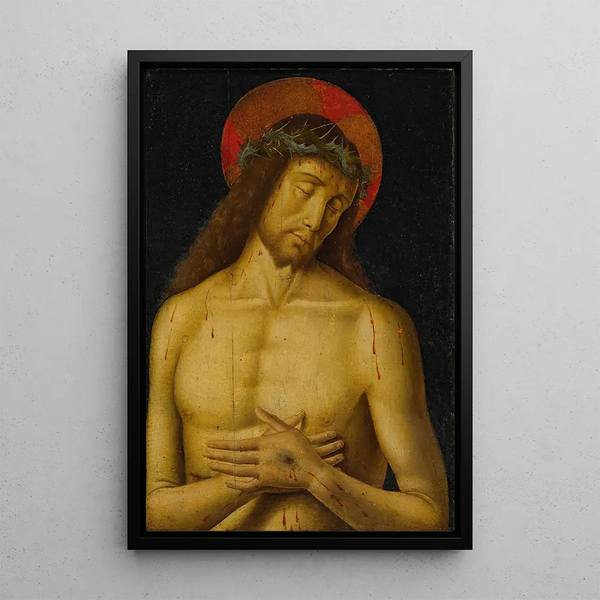 Le Christ en homme de douleurs - Giovanni Santi — kehystetty taideteos seinällä