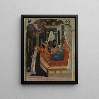 Giovanni di Paolo - Saint Catherine of Siena Beseeching Christ to Resuscitate Her Mother.webp