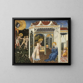 Giovanni di Paolo - The Annunciation and Expulsion from Paradise.webp