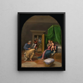Girolamo Da Carpi - Saint Luke Drawing the Virgin and Christ Child.webp