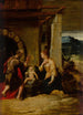 La Sainte Famille dans un paysage - Girolamo Mazzola Bedoli — näkymä teoksesta