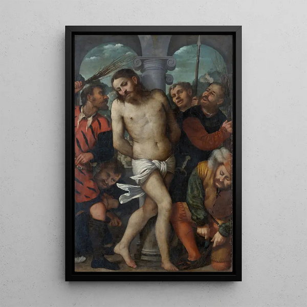 La Flagellation - Girolamo Romanino — kehystetty taideteos seinällä