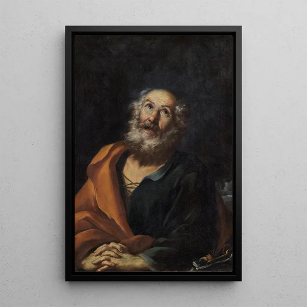 Saint Pierre pénitent - Girolamo Troppa — kehystetty taideteos seinällä
