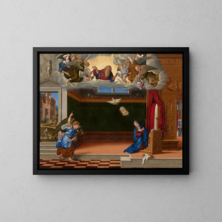 L'Annonciation - Girolamo da Santacroce — kehystetty taideteos seinällä