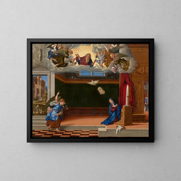 L'Annonciation - Girolamo da Santacroce — kehystetty taideteos seinällä