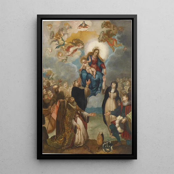 Remise du rosaire - Giulio Cesare Angeli — kehystetty taideteos seinällä