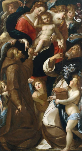 Giulio Cesare Procaccini - Madonna and Child with Saints Francis and Dominic and Angels Giulio.webp