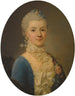Portrait d'une dame portant une robe bleue et un col en dentelle - Giuseppe Baldrighi — näkymä teoksesta