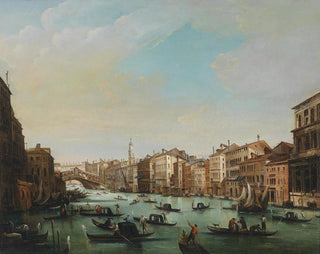 Giuseppe Bernardino Bison - Venedig Canal Grande mit Ponte Rialto.webp