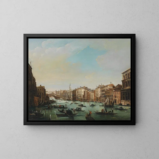 Giuseppe Bernardino Bison - Venedig Canal Grande mit Ponte Rialto.webp