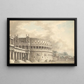 Giuseppe Borsato - Architectural Fantasy of a Magnificent Ancient Mausoleum.webp
