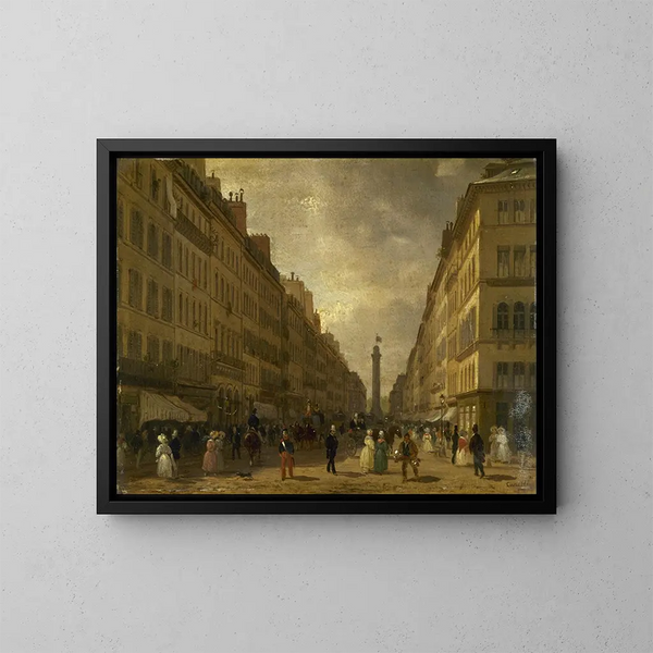 La rue de la Paix - Giuseppe Canella — kehystetty taideteos seinällä