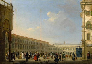 Giuseppe Canella - Venice A View Of Piazza San Marco From Piazzetta Dei Leoncini.webp