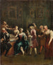 Laulaja kanteleella ihailijoiden kanssa - Giuseppe Maria Crespi — näkymä teoksesta